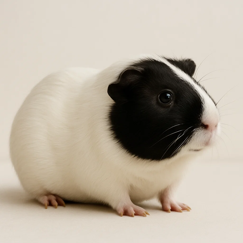 Bicolor piebald guinea pig