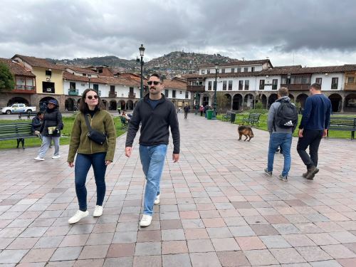 Vista panorámica de Cusco y los Andes