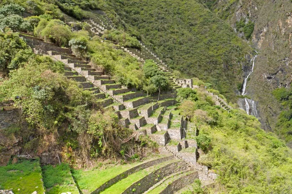 Inca irrigation canal system at Phaqchayoq