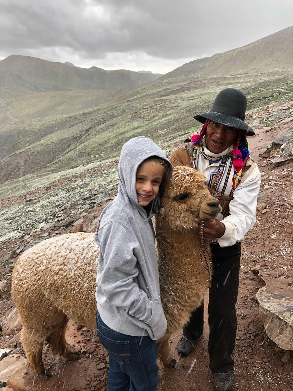 Palcoyo covered in snow during rainy season
