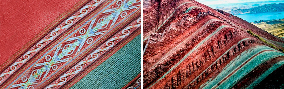 Detail of Pallay Punchu colors