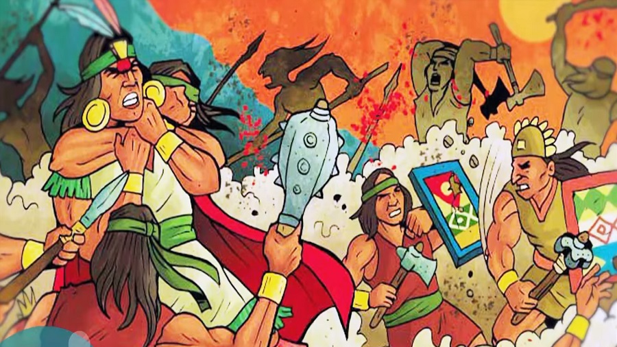 Depiction of the Inca resistance in Vilcabamba